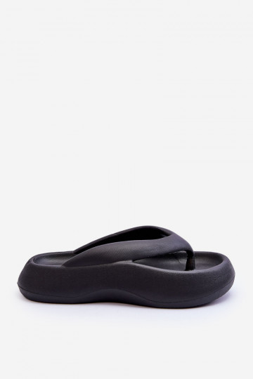 Chaussons noirs pour femmes en mousse