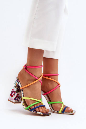 Sandales à talons multicolores Josette 2