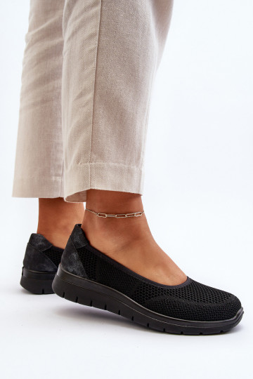 Ballerines noires avec plateforme Aviaba 2