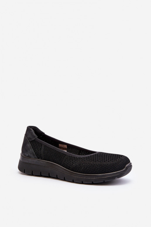 Ballerines noires avec plateforme Aviaba