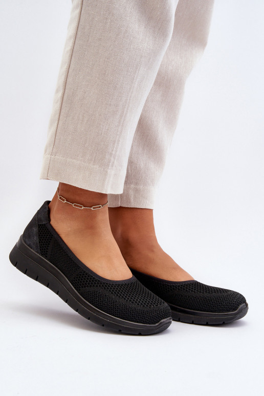 Ballerines noires avec plateforme Aviaba