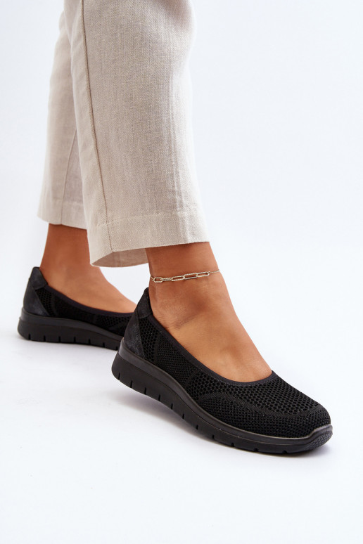 Ballerines noires avec plateforme Aviaba