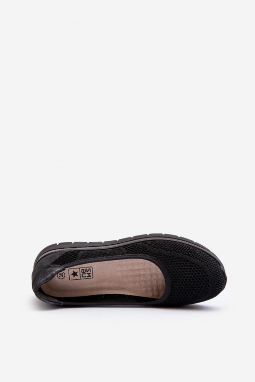 Ballerines noires avec plateforme Aviaba