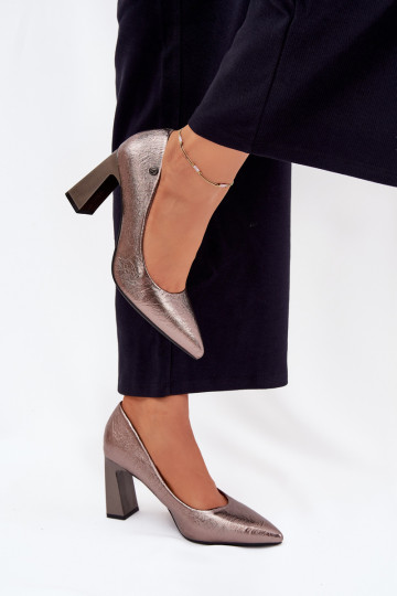 Chaussures à talons gris Vinceza 62252 2
