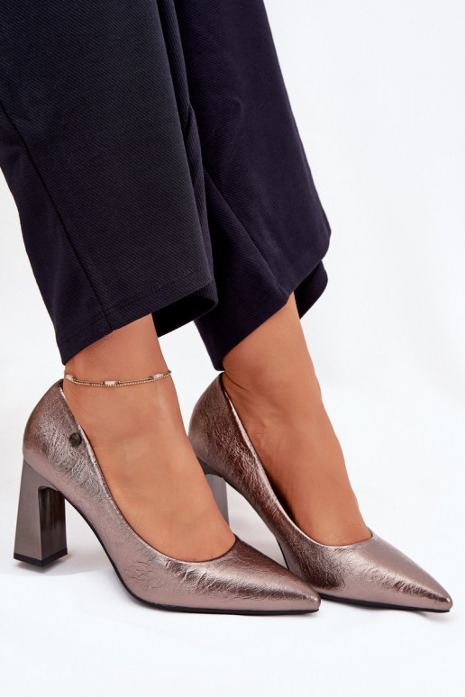 Chaussures à talons gris Vinceza 62252