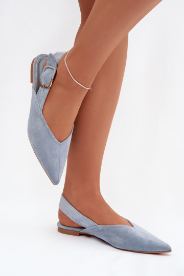 Ballerines bleues pour femmes avec boucles Tanelia