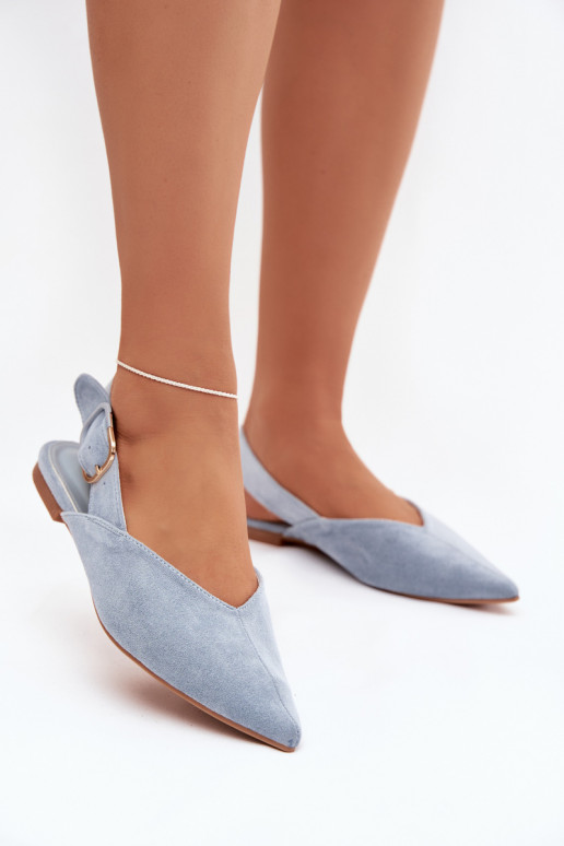 Ballerines bleues pour femmes avec boucles Tanelia