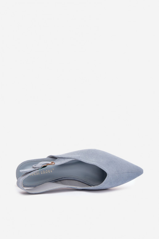 Ballerines bleues pour femmes avec boucles Tanelia