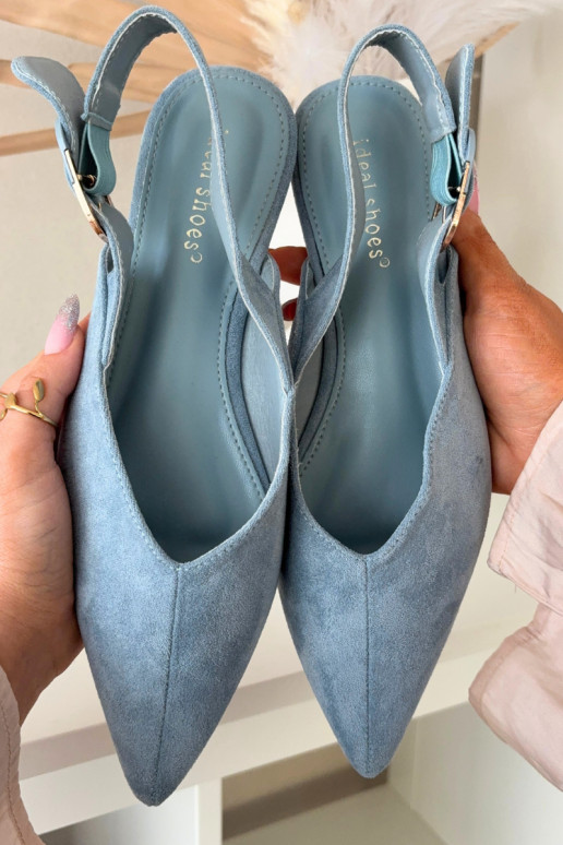 Ballerines bleues pour femmes avec boucles Tanelia