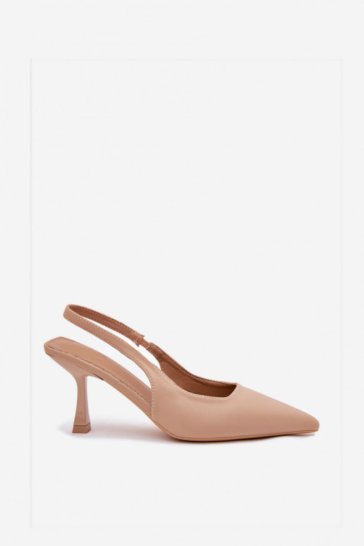 Sandales beiges pour femmes avec talons fins Lunira