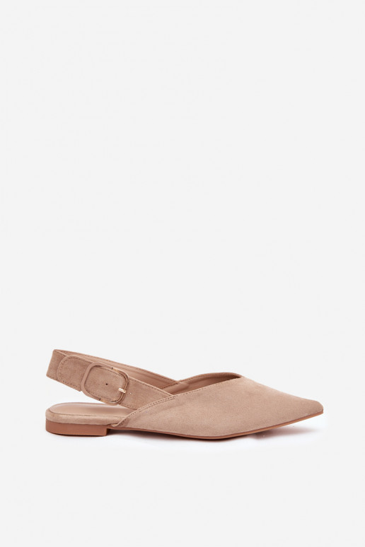 Ballerines beiges pour femmes avec boucles Tanelia
