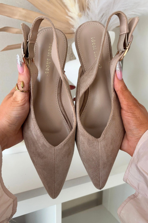Ballerines beiges pour femmes avec boucles Tanelia