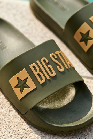 Chaussons pour hommes verts "Big Star SS174360" 2