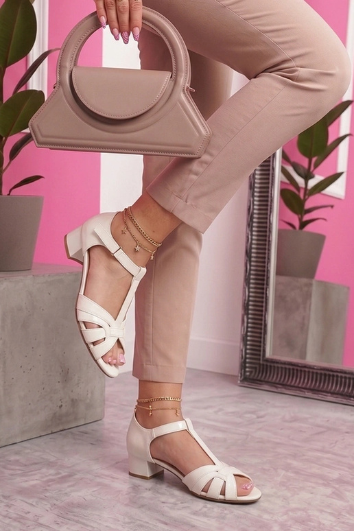 Mules blanches à plateforme Thea