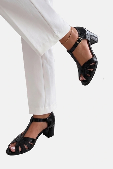 Mules noires à plateforme Thea 2