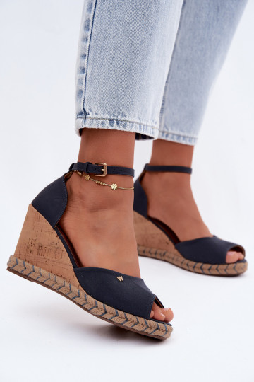 Sandales à plateforme pour femmes bleu foncé Su Braid INrangler 20261086.29Y 2