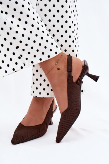 Sandales à talons hauts chocolat Typu Klepsydra Purea