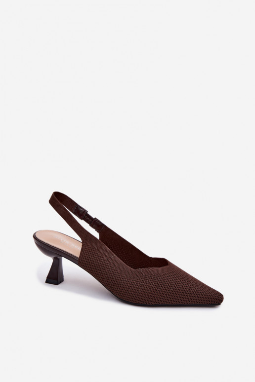 Sandales à talons hauts chocolat Typu Klepsydra Purea