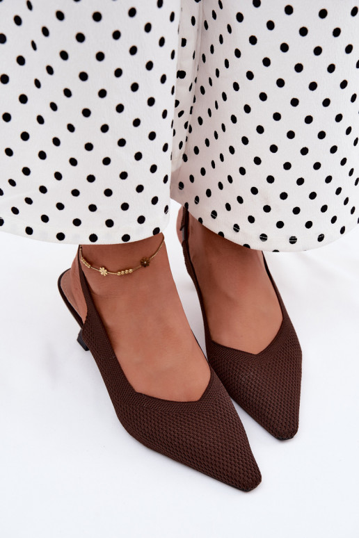 Sandales à talons hauts chocolat Typu Klepsydra Purea
