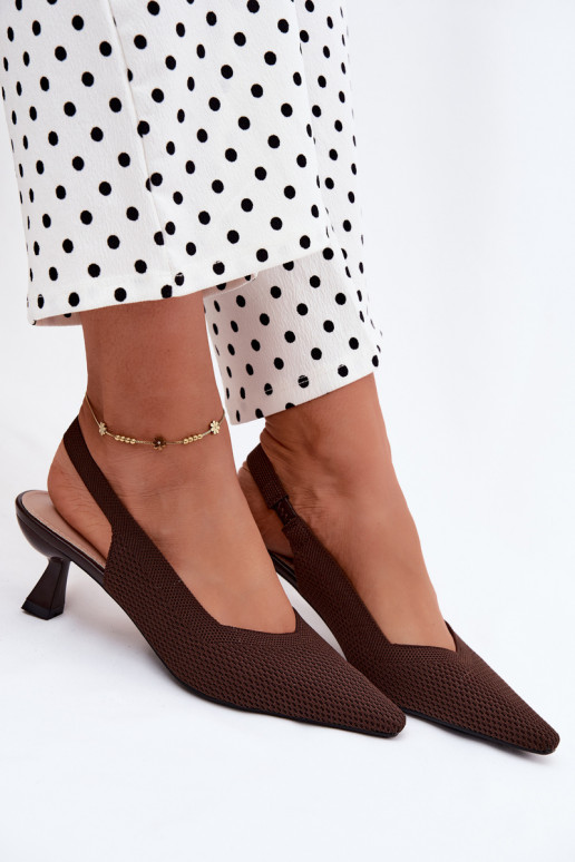 Sandales à talons hauts chocolat Typu Klepsydra Purea