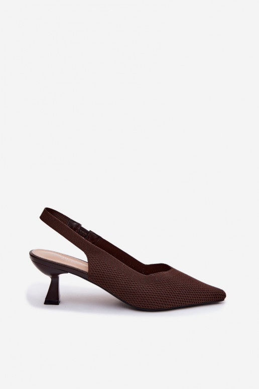 Sandales à talons hauts chocolat Typu Klepsydra Purea