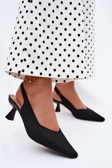 Sandales à talons hauts noires Typu Klepsydra Purea