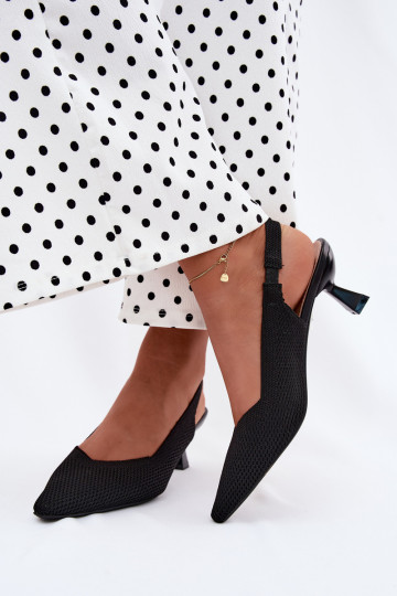 Sandales à talons hauts noires Typu Klepsydra Purea 2
