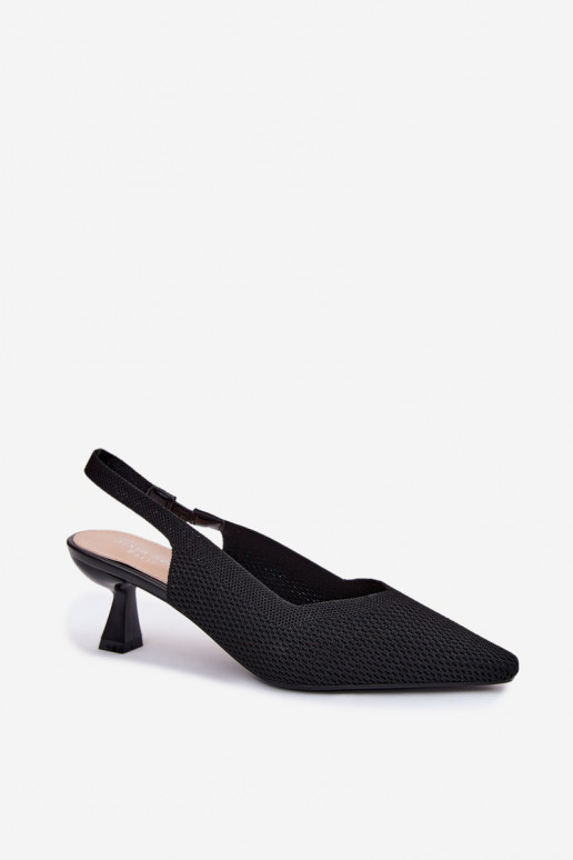 Sandales à talons hauts noires Typu Klepsydra Purea