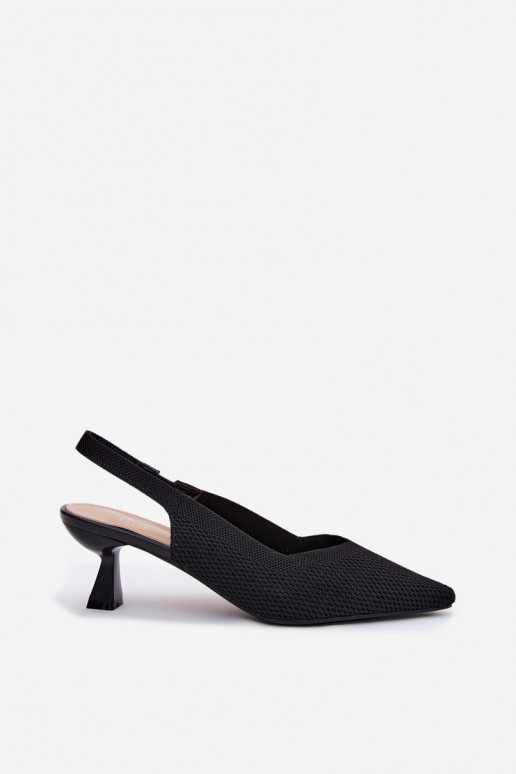Sandales à talons hauts noires Typu Klepsydra Purea