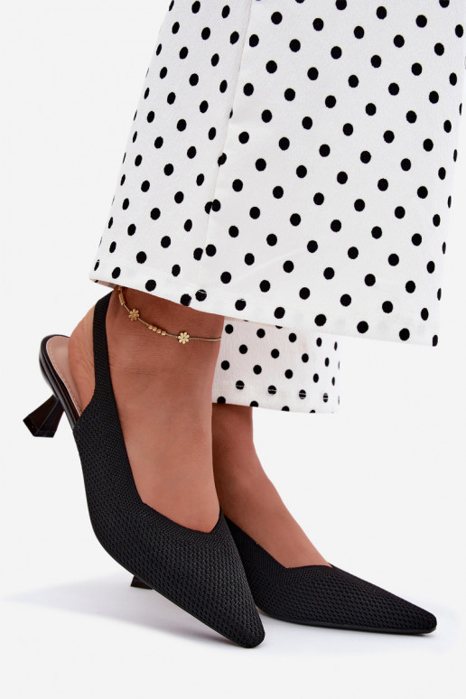 Sandales à talons hauts noires Typu Klepsydra Purea