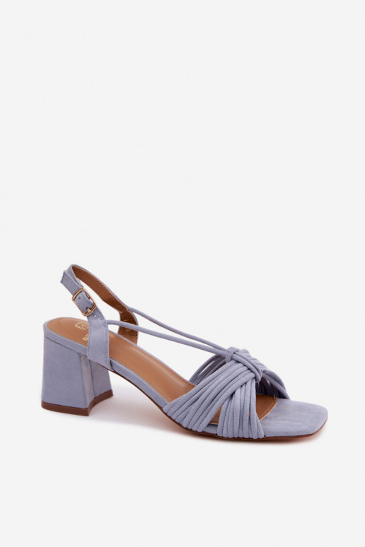 Sandales pour femmes avec brides et talons en bleu Taffina