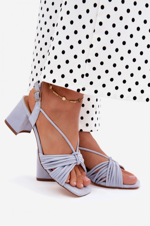 Sandales pour femmes avec brides et talons en bleu Taffina