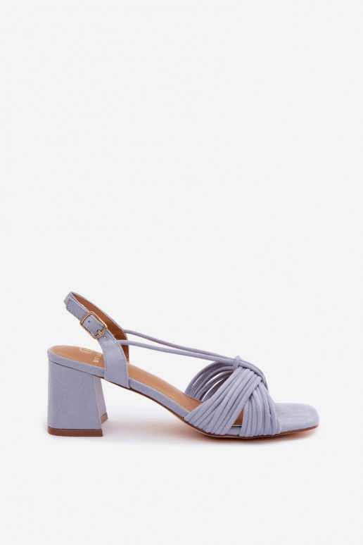 Sandales pour femmes avec brides et talons en bleu Taffina