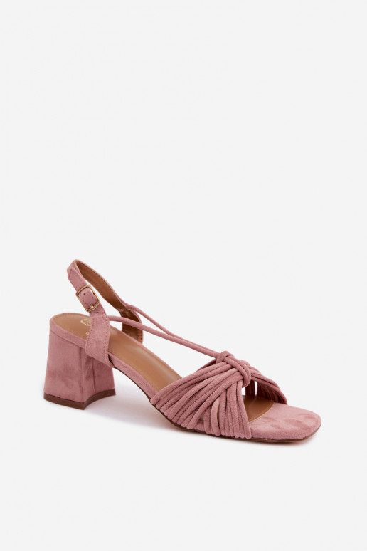 Sandales pour femmes avec brides et talons en rose Taffina