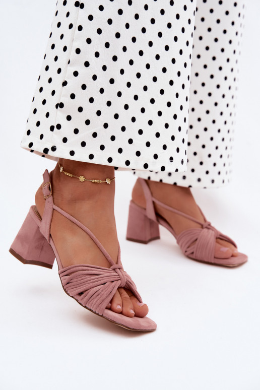 Sandales pour femmes avec brides et talons en rose Taffina