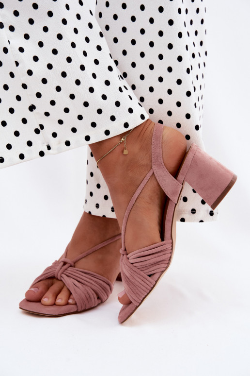 Sandales pour femmes avec brides et talons en rose Taffina