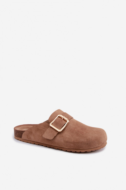 Sabots avec boucles dorées en kaki Taffira
