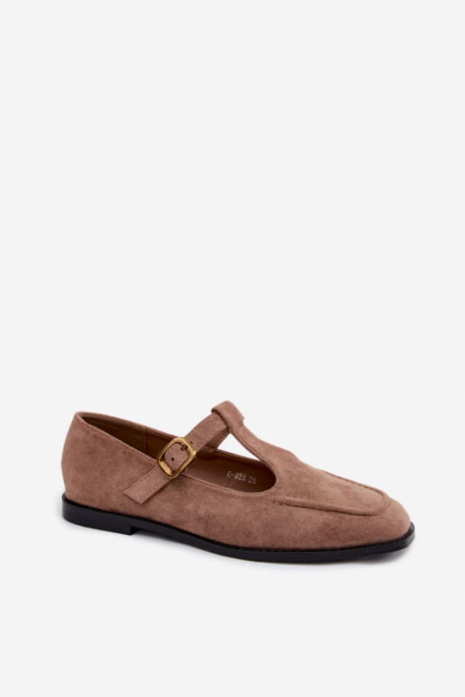 Chaussures pour femmes avec brides en daim synthétique kaki Bonnia