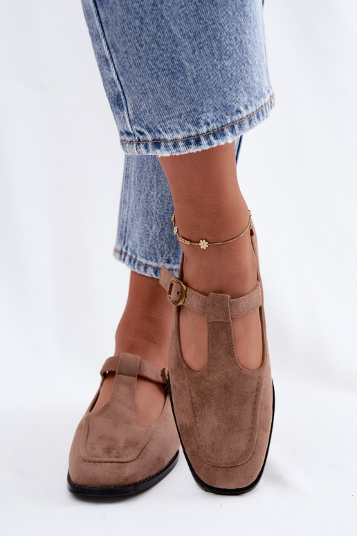 Chaussures pour femmes avec brides en daim synthétique kaki Bonnia
