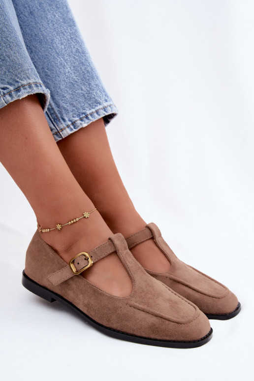 Chaussures pour femmes avec brides en daim synthétique kaki Bonnia