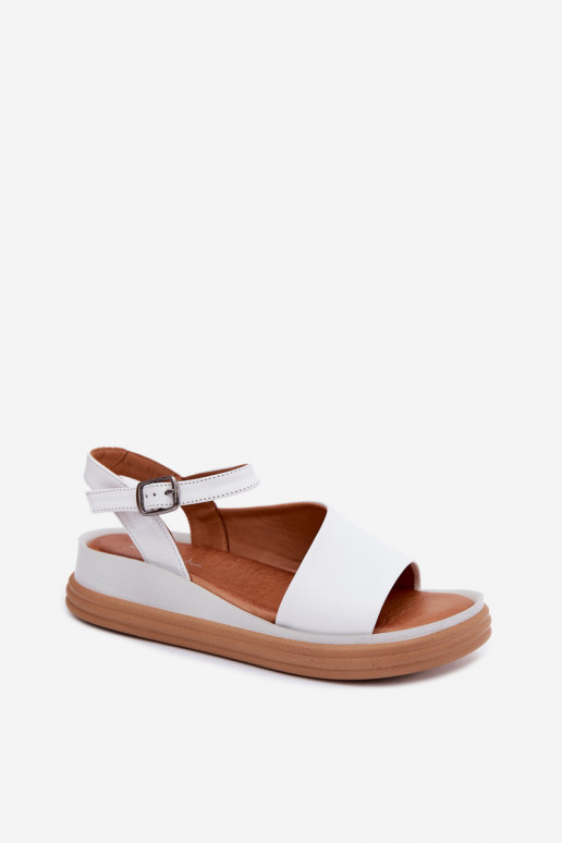 Sandales blanches pour femmes avec plateforme