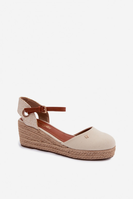 Espadrilles couleur sable avec plateforme