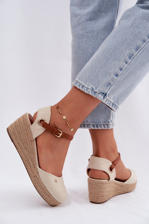 Espadrilles couleur sable avec plateforme