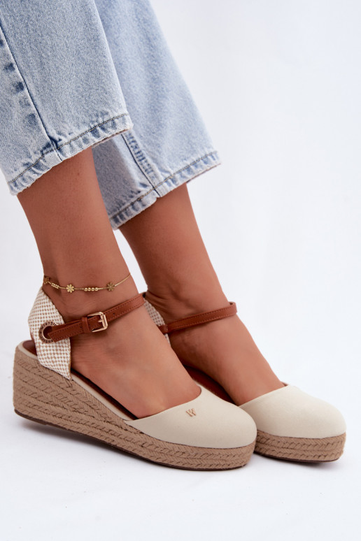 Espadrilles couleur sable avec plateforme