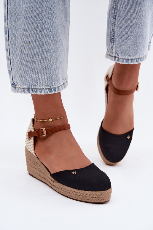 Espadrilles noires avec plateforme