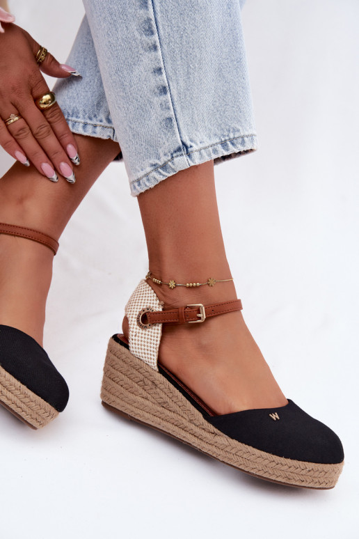 Espadrilles noires avec plateforme