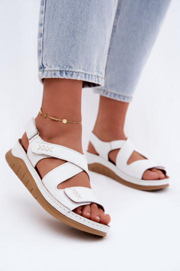 Sandales blanches pour femmes avec plateforme 2