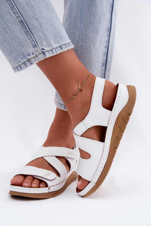Sandales blanches pour femmes avec plateforme