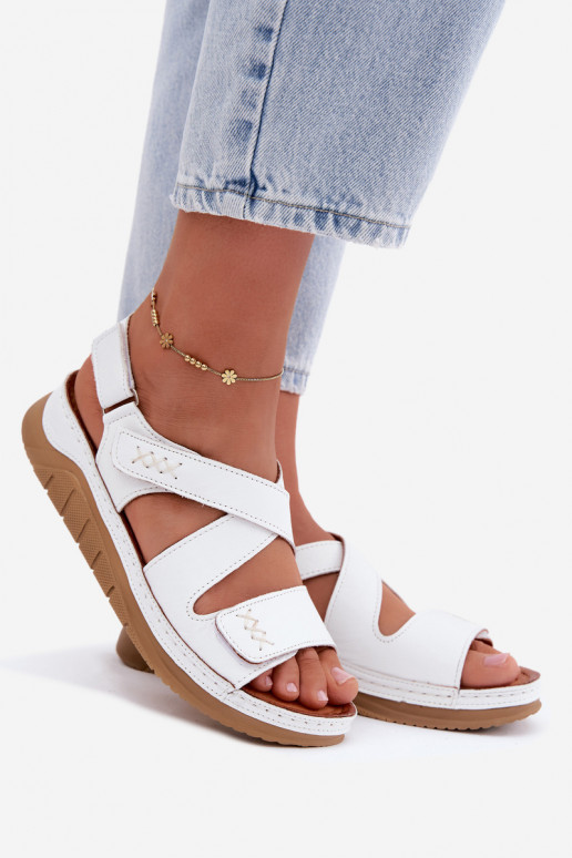 Sandales blanches pour femmes avec plateforme