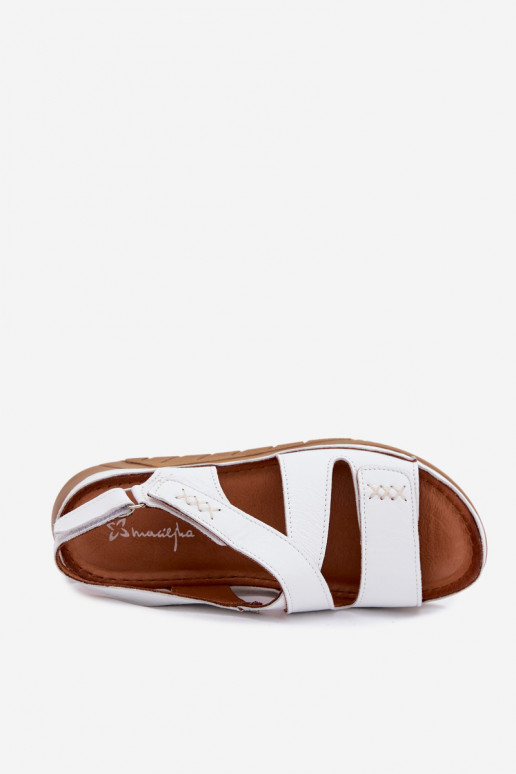 Sandales blanches pour femmes avec plateforme